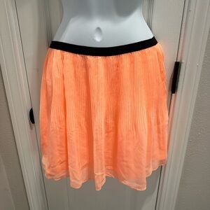 Victoria's Secret Peach Skater Skirt with Black Waistband